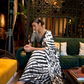 Printed Japan Satin Creep Saree with Elegant Flowing Drape