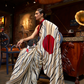 Printed Japan Satin Creep Saree with Elegant Flowing Drape