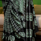 Printed Japan Satin Creep Saree with Elegant Flowing Drape