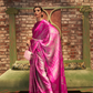 Printed Japan Satin Creep Saree with Elegant Flowing Drape