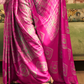 Printed Japan Satin Creep Saree with Elegant Flowing Drape