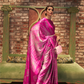 Printed Japan Satin Creep Saree with Elegant Flowing Drape
