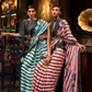 Printed Japan Satin Creep Saree with Elegant Flowing Drape