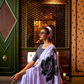 Printed Japan Satin Creep Saree with Elegant Flowing Drape