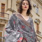 Poly Brasso Saree with Fine Handloom Weaving Detail