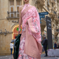 Poly Brasso Saree with Fine Handloom Weaving Detail
