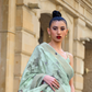 Poly Brasso Saree with Fine Handloom Weaving Detail