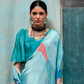 Pure Silk Crepe Saree with Statement Prints