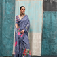 Pure Silk Crepe Saree with Statement Prints