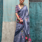 Pure Silk Crepe Saree with Statement Prints