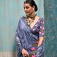 Pure Silk Crepe Saree with Statement Prints