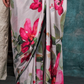 Pure Silk Crepe Saree with Statement Prints