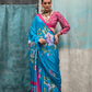 Pure Silk Crepe Saree with Statement Prints