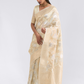 Traditional Linen Silk Saree with Elegant Zari Patterns