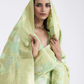 Traditional Linen Silk Saree with Elegant Zari Patterns