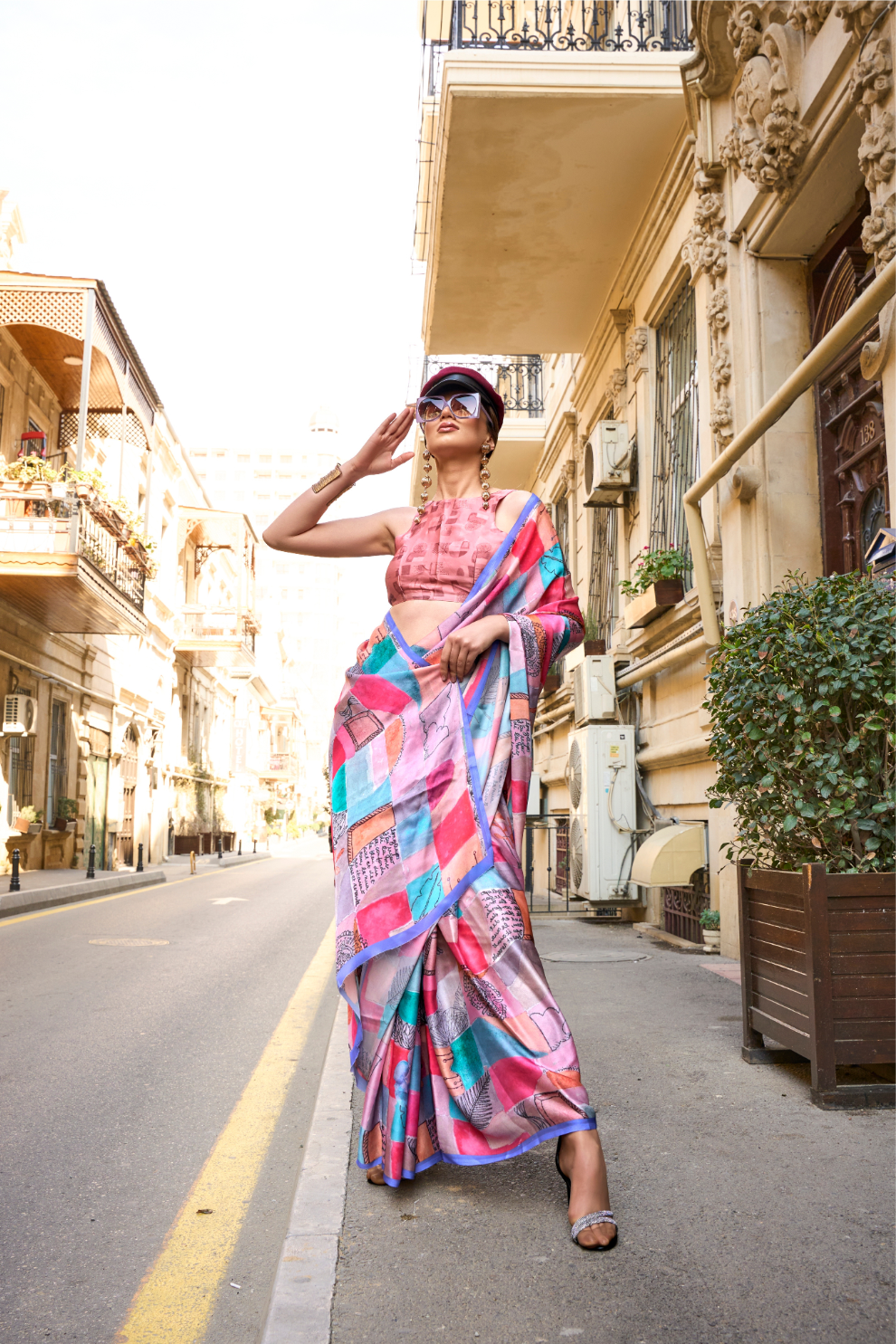 Casual Wear Satin Georgette Saree with Beautiful Digital Print