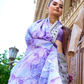 Printed Satin Creep Saree with Smooth Modern Style Finish