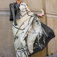 Printed Satin Creep Saree with Smooth Modern Style Finish