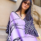 Printed Satin Creep Saree with Smooth Modern Style Finish