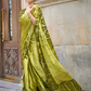 Printed Satin Creep Saree with Smooth Modern Style Finish