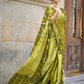 Printed Satin Creep Saree with Smooth Modern Style Finish
