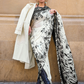 Printed Satin Creep Saree with Smooth Modern Style Finish