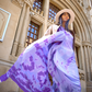 Printed Satin Creep Saree with Smooth Modern Style Finish
