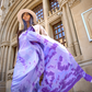 Printed Satin Creep Saree with Smooth Modern Style Finish