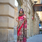 Printed Satin Crepe Saree with Soft Silky Fall and Shine