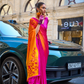 Printed Satin Crepe Saree with Soft Silky Fall and Shine