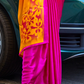 Printed Satin Crepe Saree with Soft Silky Fall and Shine