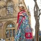 Printed Satin Crepe Saree with Soft Silky Fall and Shine