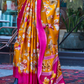Printed Satin Crepe Saree with Soft Silky Fall and Shine