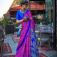 Printed Satin Crepe Saree with Soft Silky Fall and Shine