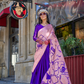 Printed Satin Crepe Saree with Soft Silky Fall and Shine