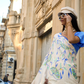 Printed Satin Crepe Saree with Soft Silky Fall and Shine