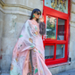 Satin Organza Saree with Elegant Weaving Touch