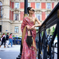 Satin Organza Saree with Elegant Weaving Touch