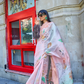 Satin Organza Saree with Elegant Weaving Touch