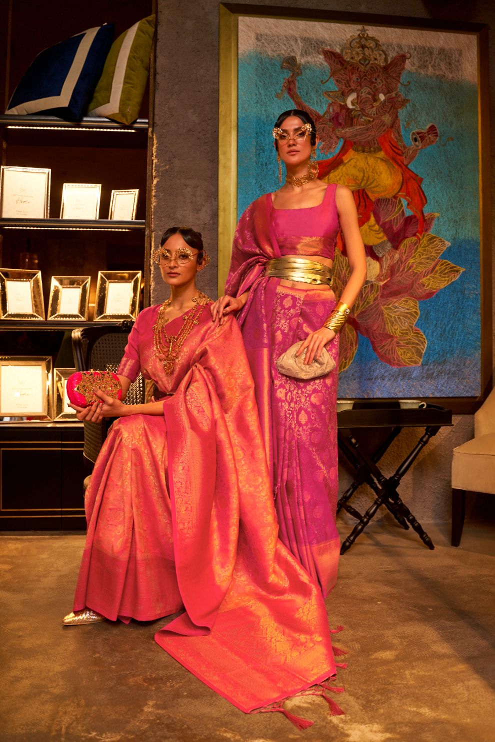 Elegant Pure Chaap Silk Saree with Weaving Detailing