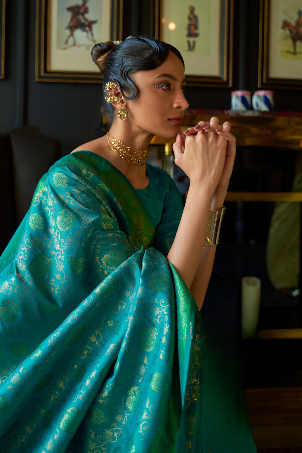 Elegant Pure Chaap Silk Saree with Weaving Detailing