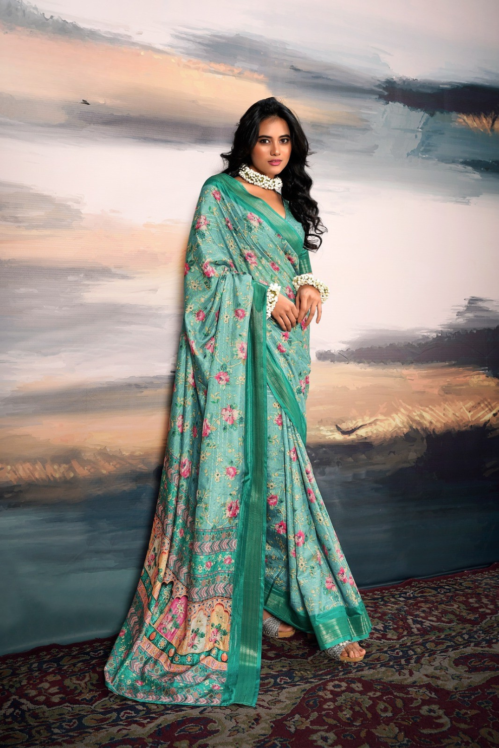 Pure Cotton Silk Saree with Elegant Digital Print - LaVante Fashion