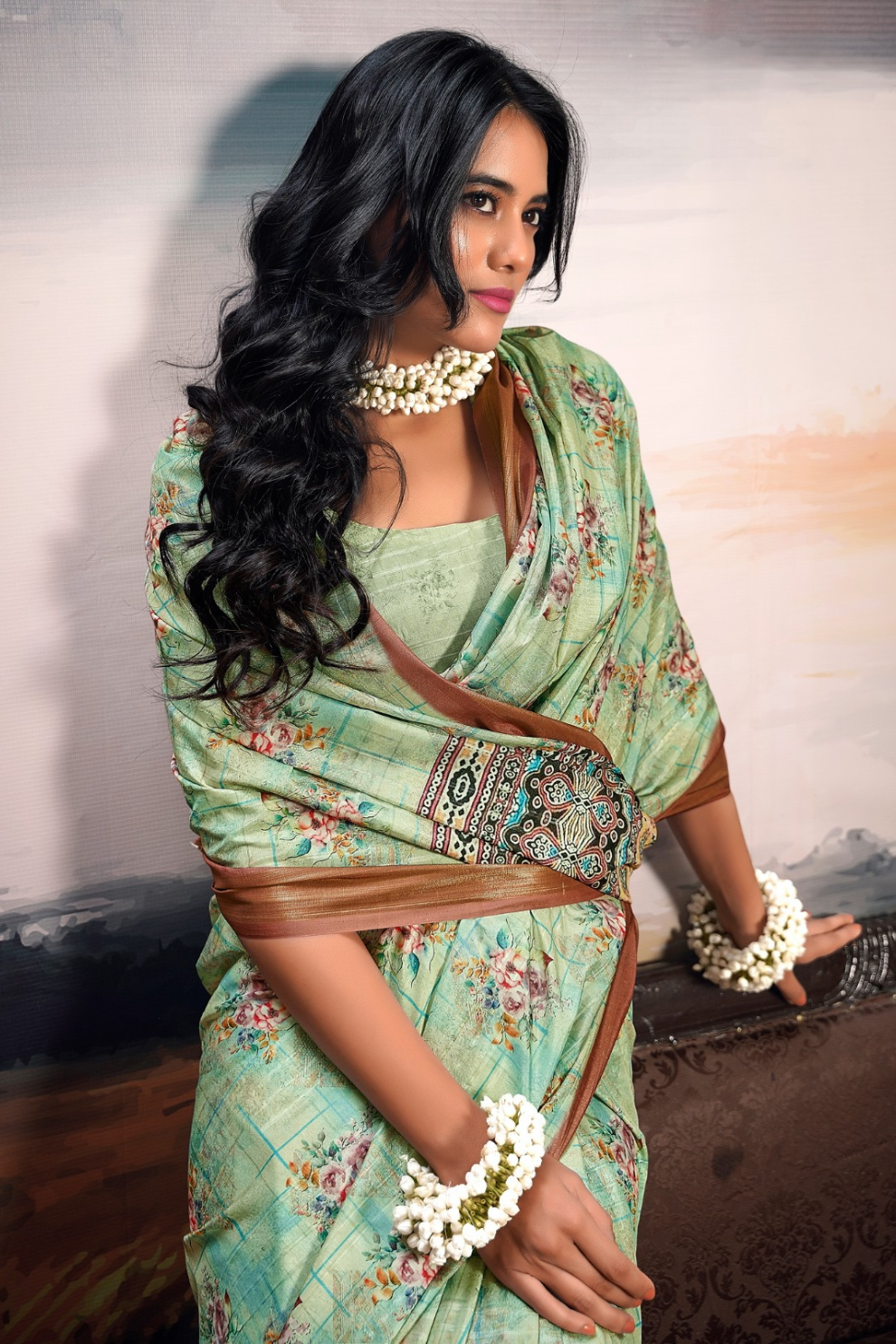 Pure Cotton Silk Saree with Elegant Digital Print - LaVante Fashion