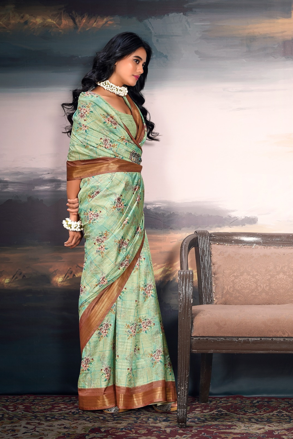Pure Cotton Silk Saree with Elegant Digital Print - LaVante Fashion