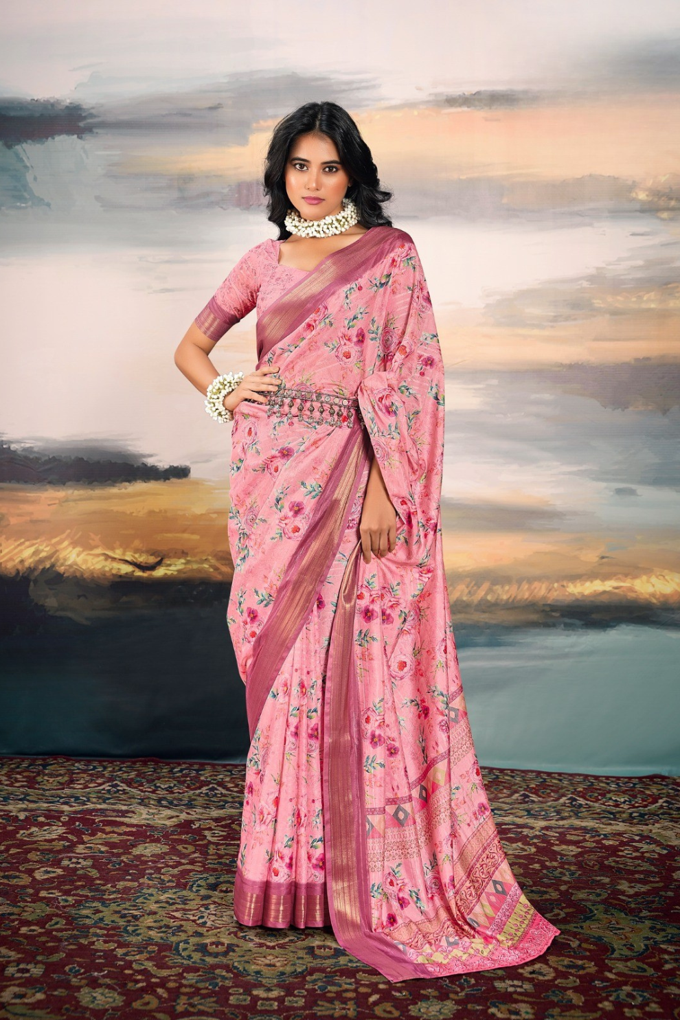 Pure Cotton Silk Saree with Elegant Digital Print - LaVante Fashion