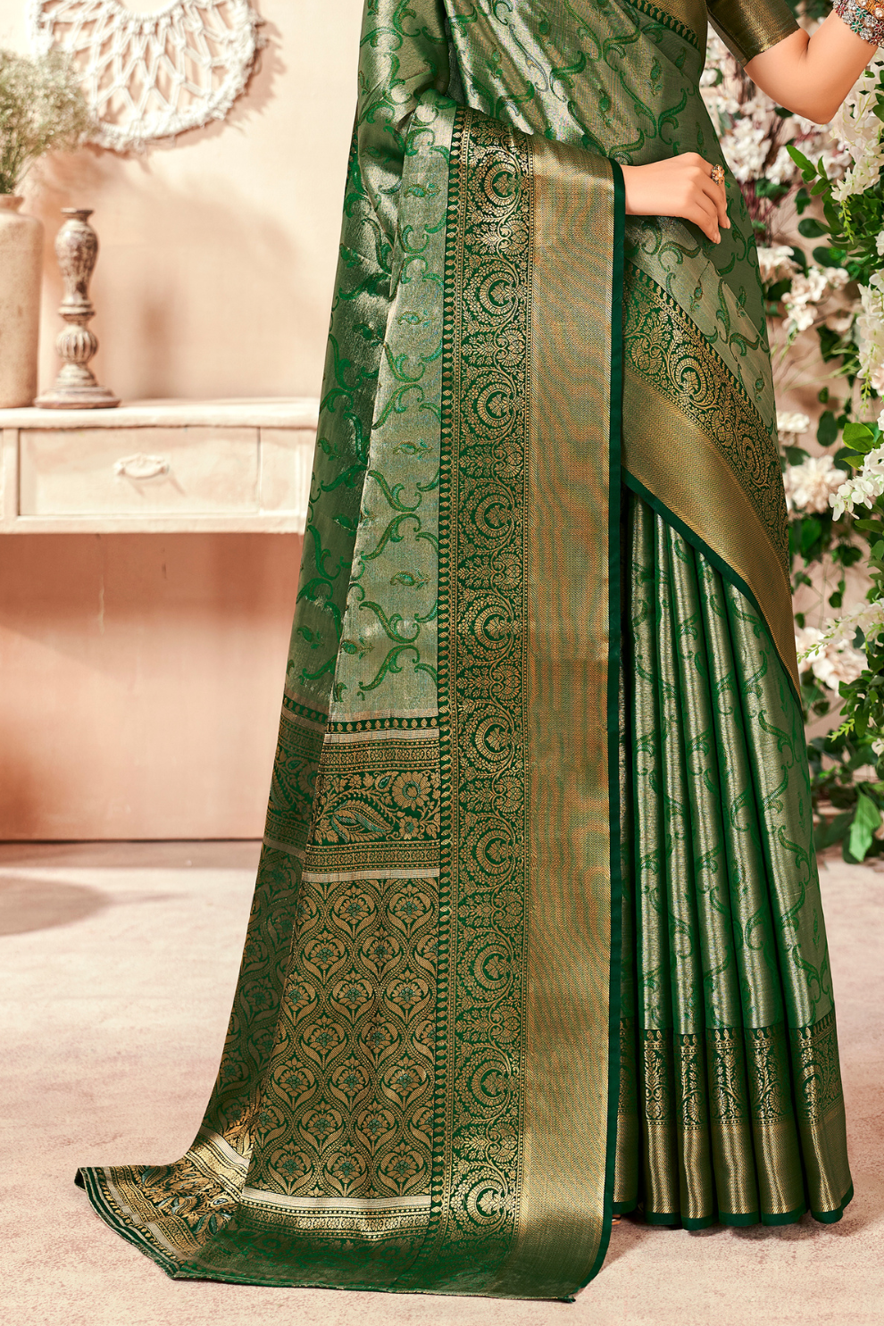 Pure Dharmavaram Silk Saree with Zari Weaving