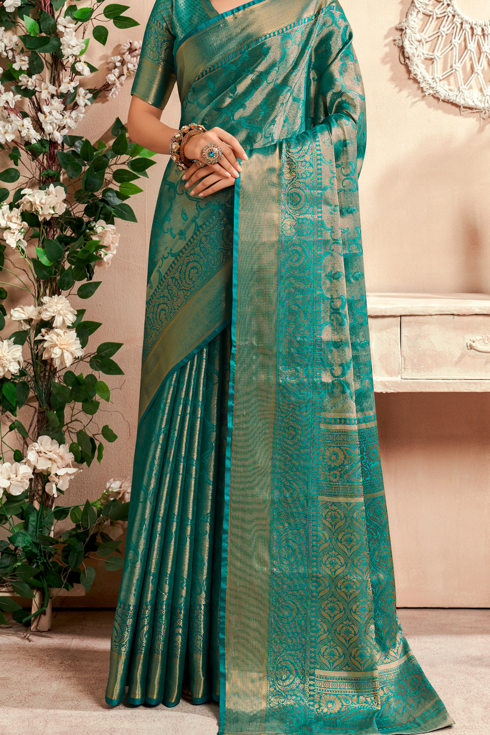 Pure Dharmavaram Silk Saree with Zari Weaving