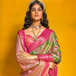 Pure Dharmavaram Silk Saree with Handloom Weaving Craft