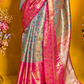 Pure Dharmavaram Silk Saree with Handloom Weaving Craft