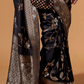 Pure Georgette Handloom Woven Silk Saree with Graceful Texture